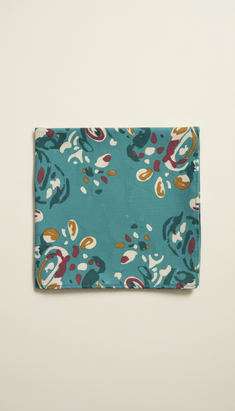 Teal Groove Retro Bandana