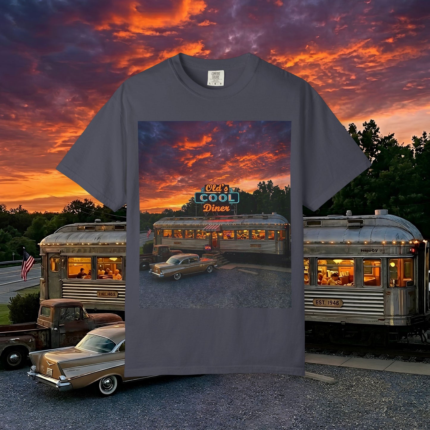 Old's Cool Diner at Sunset