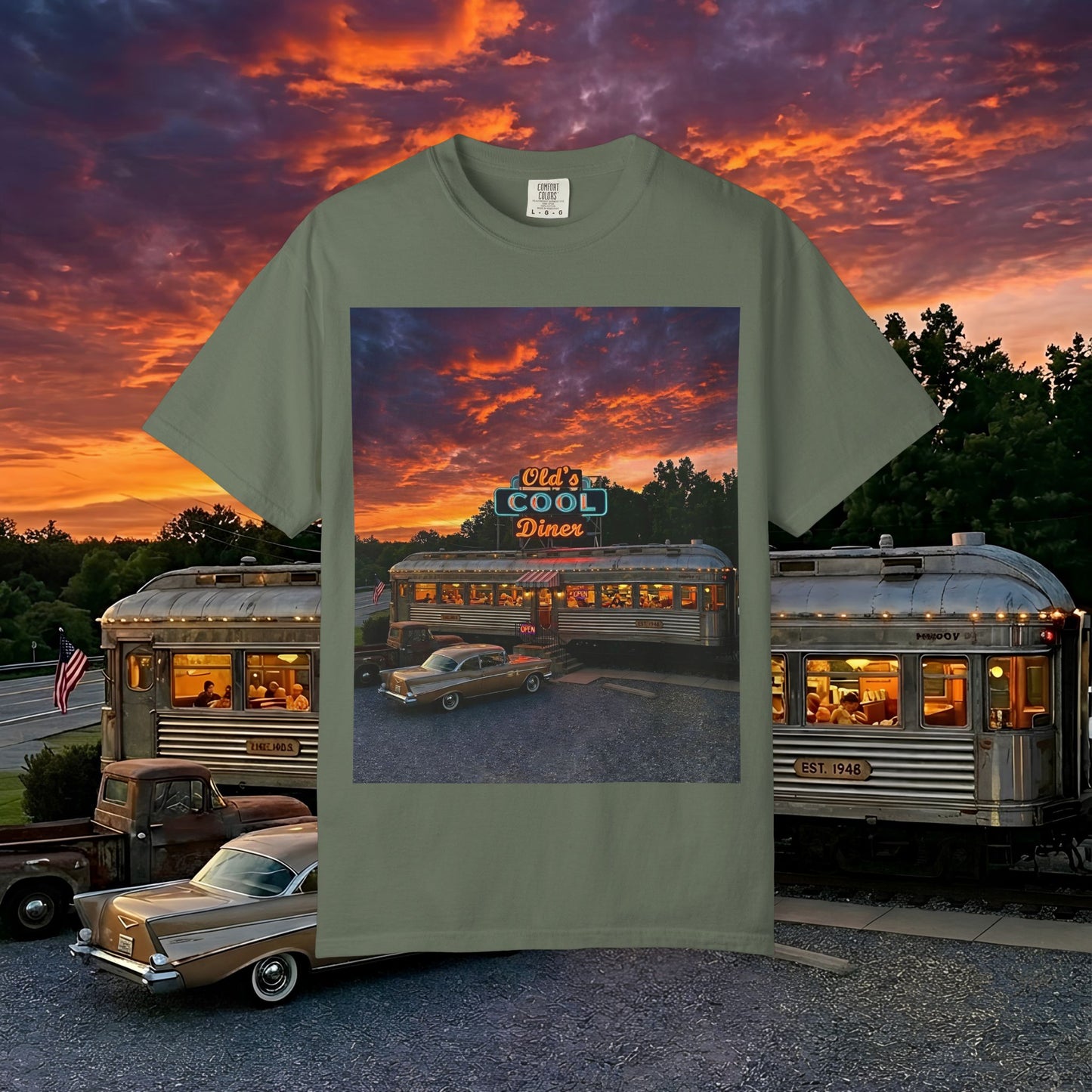 Old's Cool Diner at Sunset