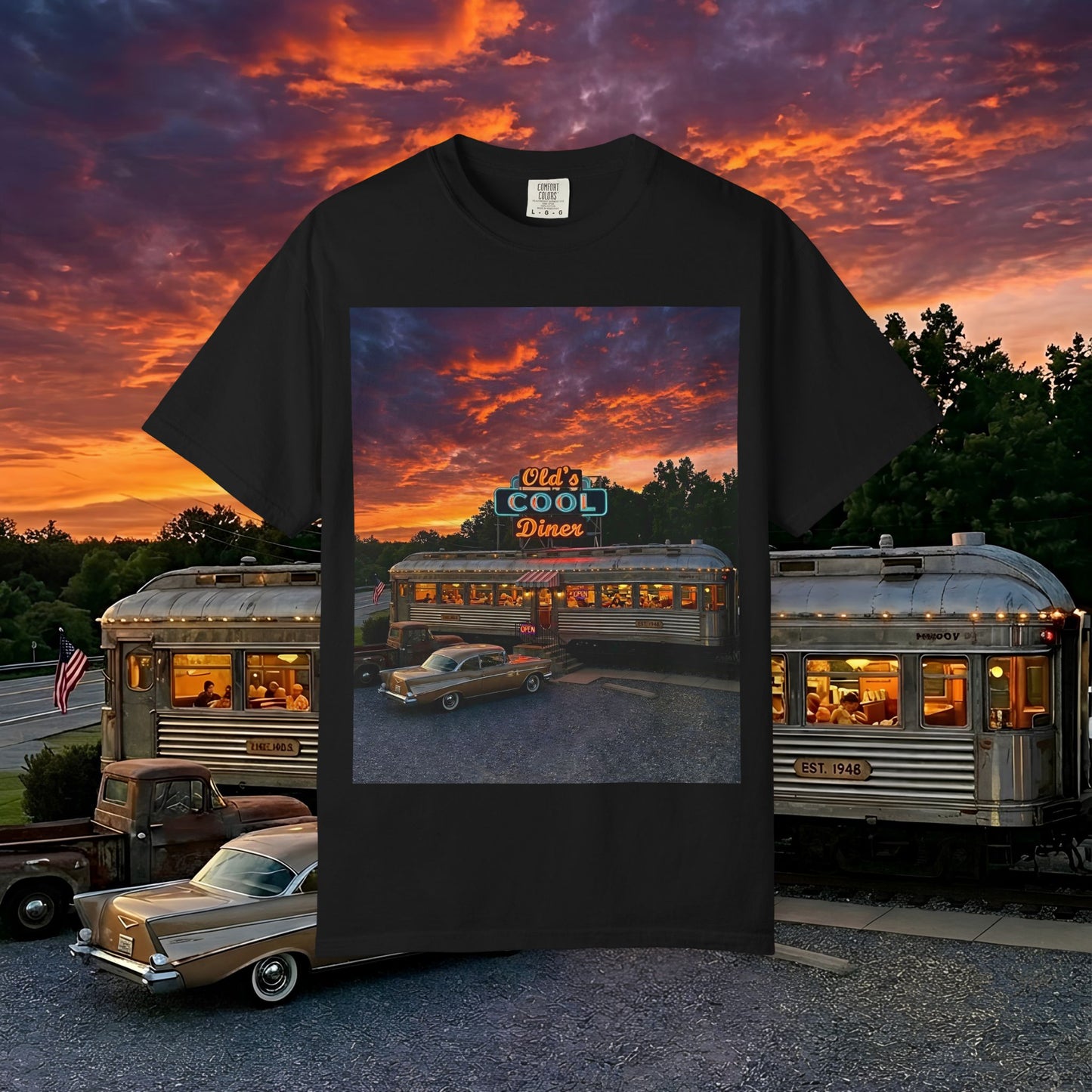 Old's Cool Diner at Sunset
