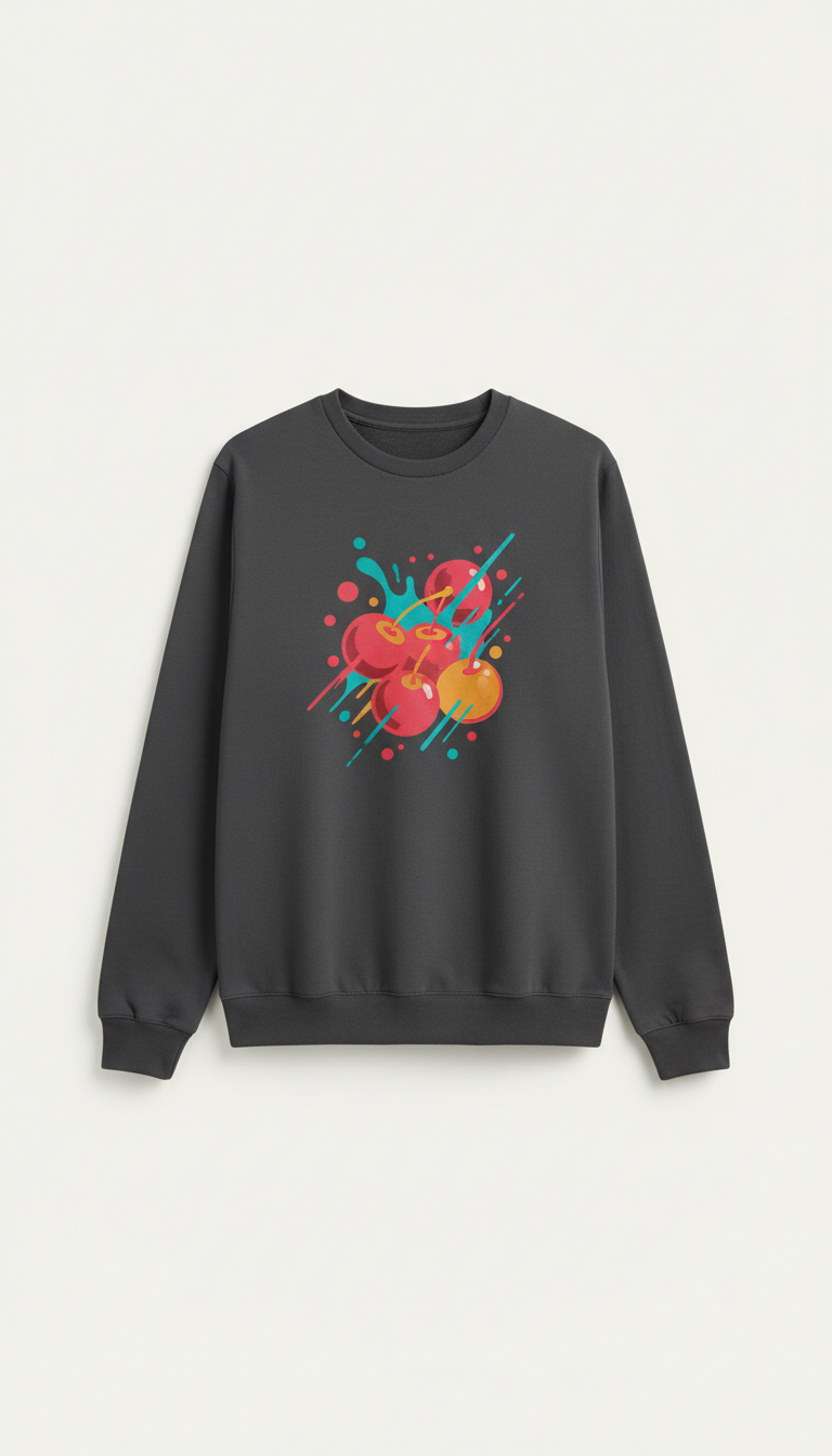 Cherry Pop Graphic Crewneck Sweatshirt