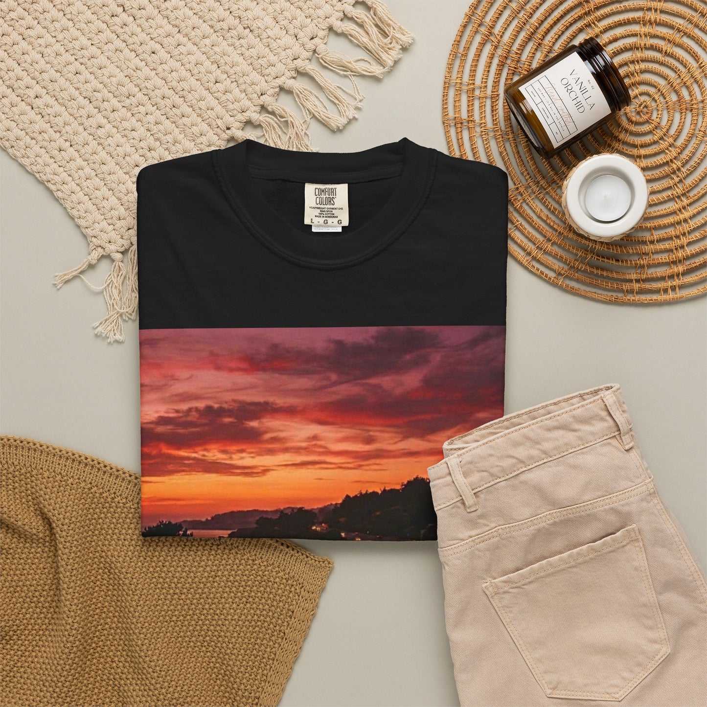 T-Shirt — Retro Diner Sunset Photo Tee ("Old's Cool")