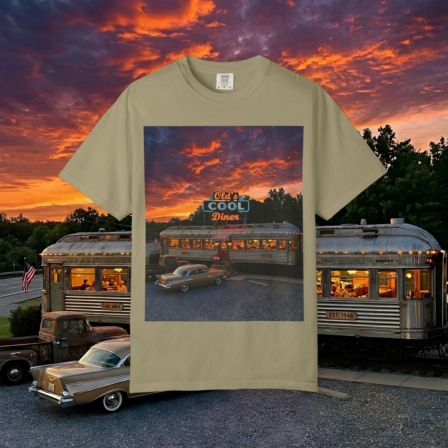 Old's Cool Diner at Sunset