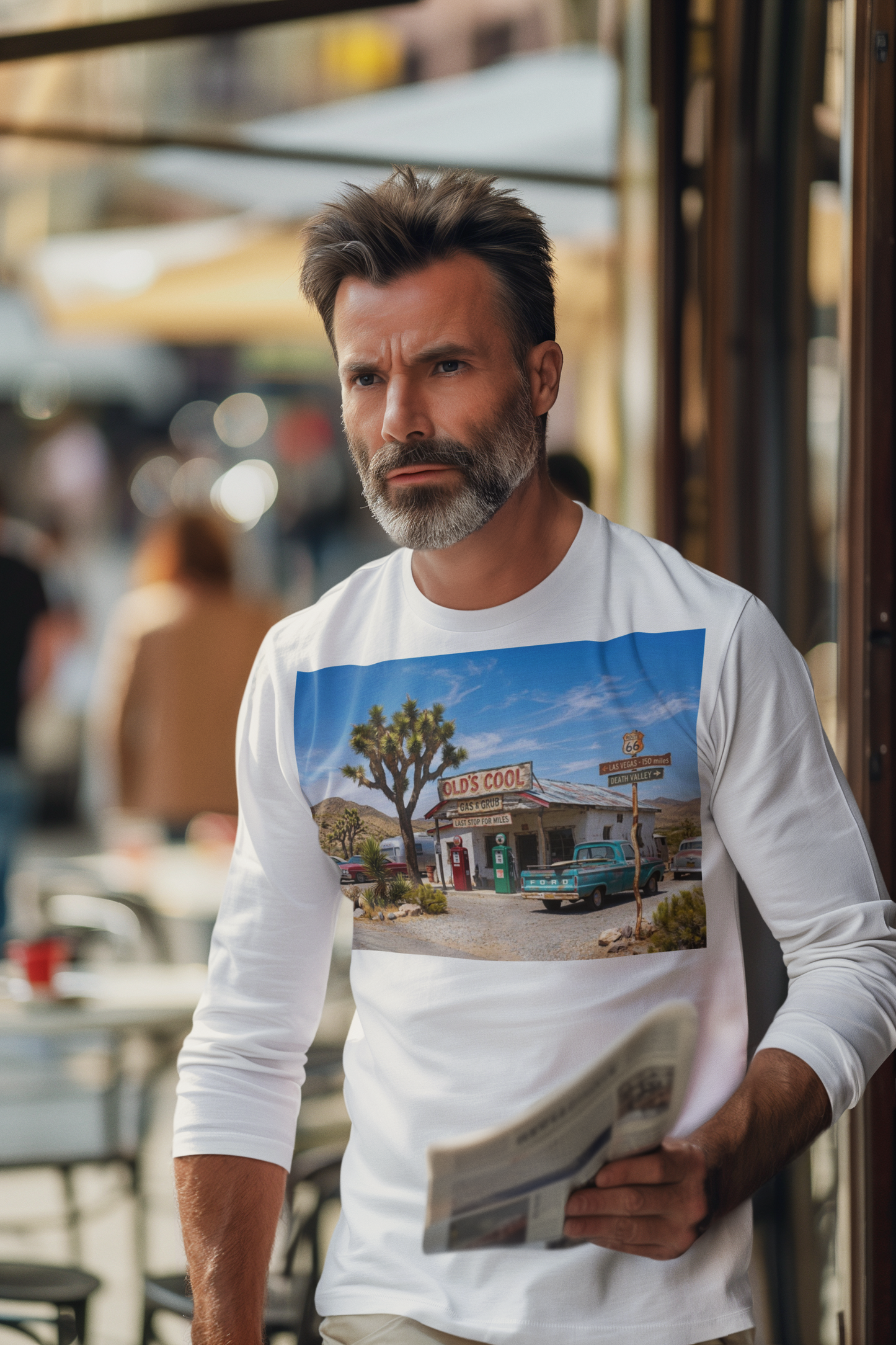 OC - Route 66 Gas Station - Joshua Tree - Long Sleeve Tee