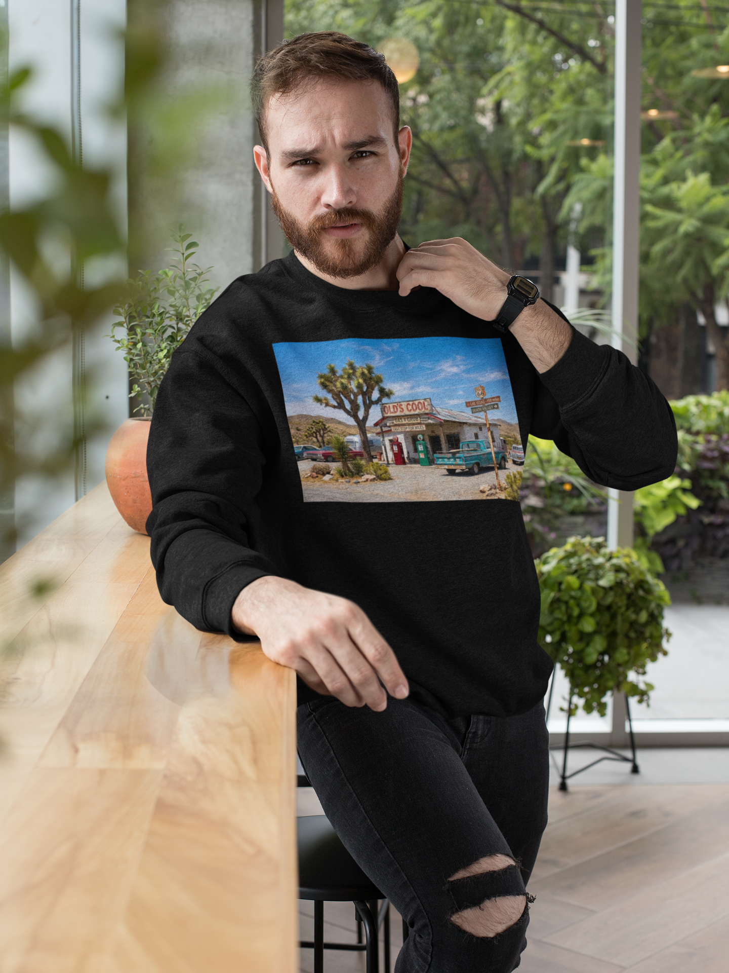 OC - Route 66 Gas Station - Joshua - SweatShirt